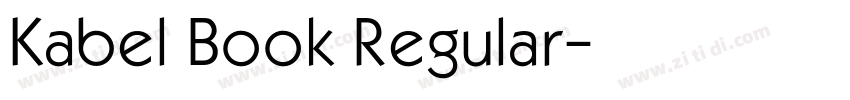 Kabel Book Regular字体转换